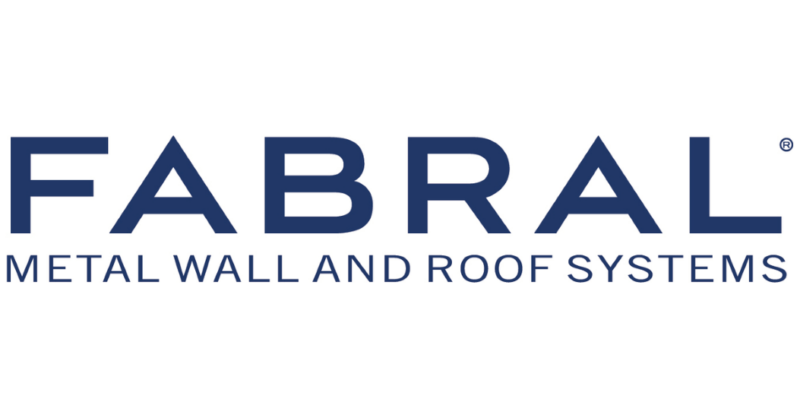 The image shows the Fabral logo with the words "FABRAL" in large blue letters and "METAL WALL AND ROOF SYSTEMS" in smaller blue letters underneath on a white background.